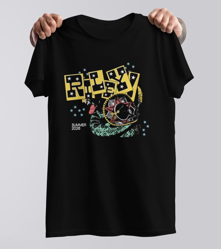 Riley 2026 Summer Tour Starry Cartoon Planet T-Shirt