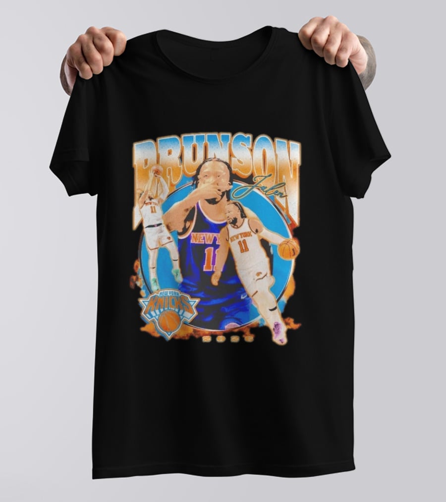New York Knicks Jalen Brunson 2026 Basketball Player NBA Sports Memorabilia T-Shirt