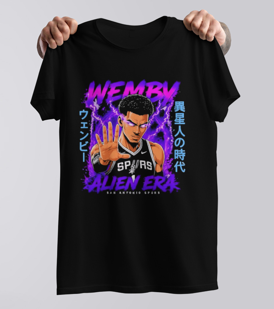 San Antonio Spurs Wemby Wembanyama Alien Era Iseijin No Jidai T-Shirt