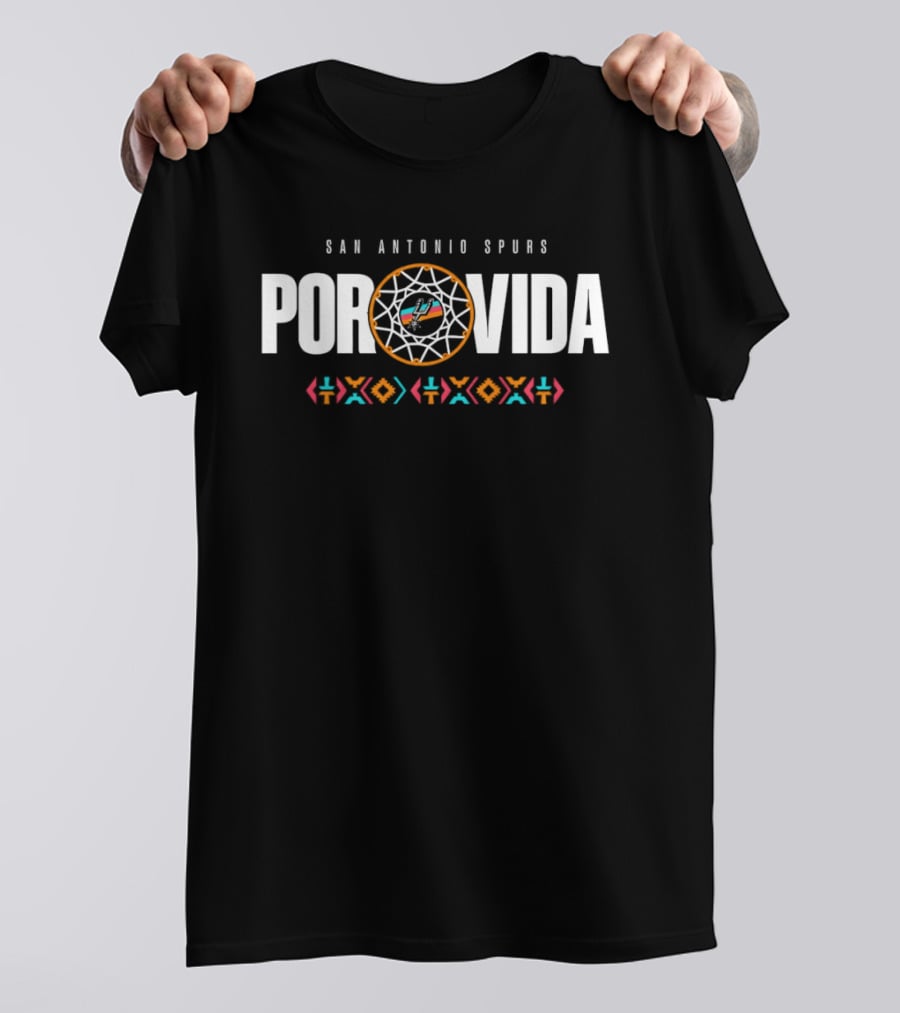 San Antonio Spurs Por Vida Fiesta Cultural Basketball T-Shirt