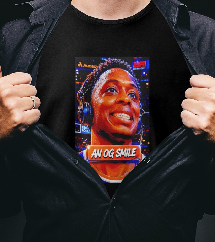 OG Anunoby New York Knicks An OG Smile ESPN NBA Broadcast Experience T-Shirt
