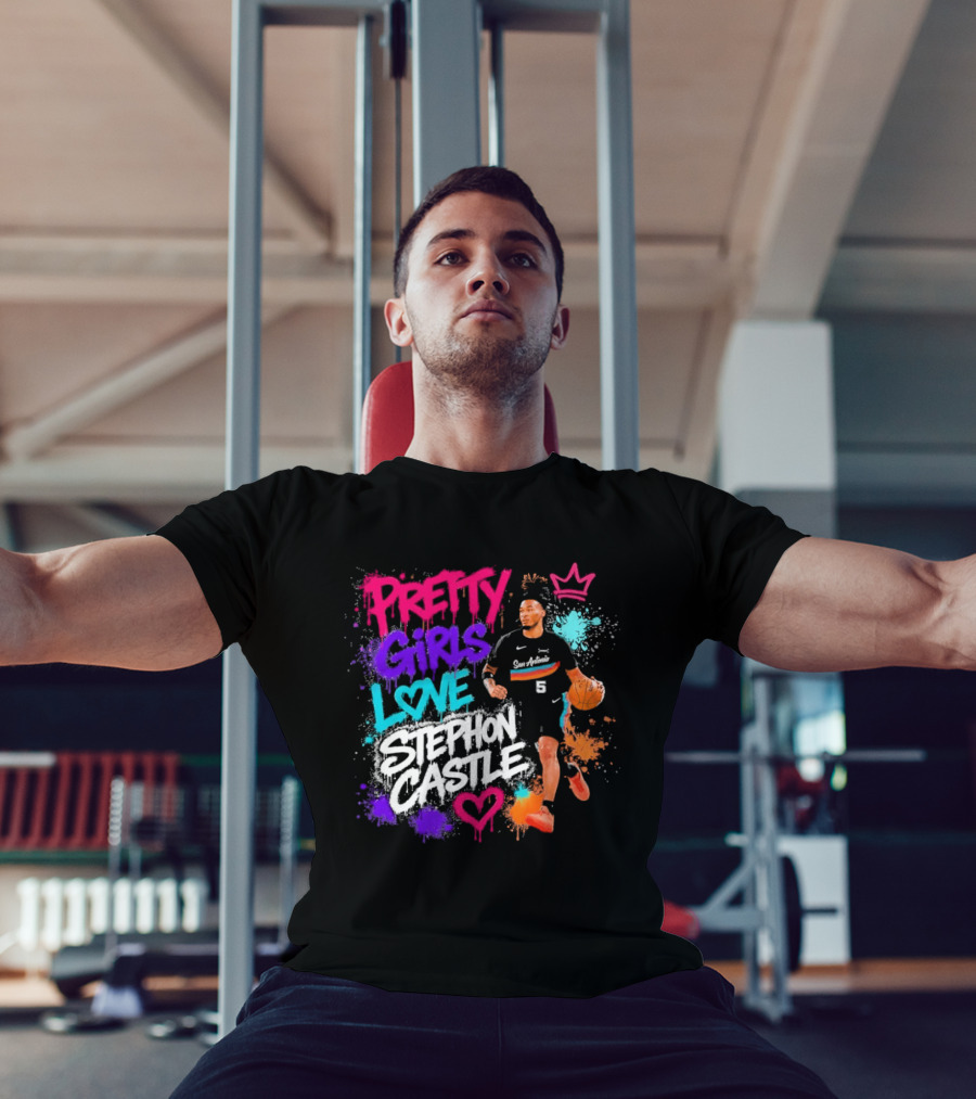 San Antonio Spurs Pretty Girls Love Stephon Castle Basketball T-Shirt