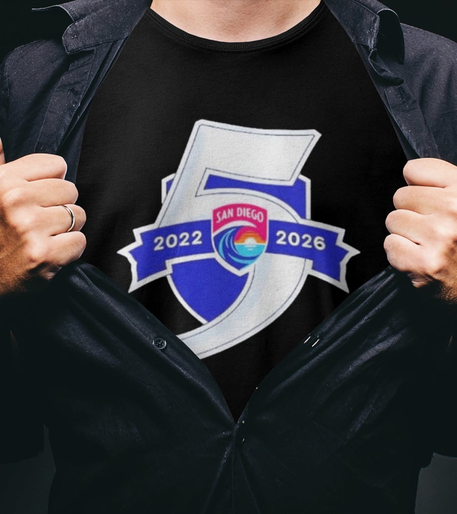 San Diego Wave FC 5 Year Anniversary 2022 2026 T-Shirt
