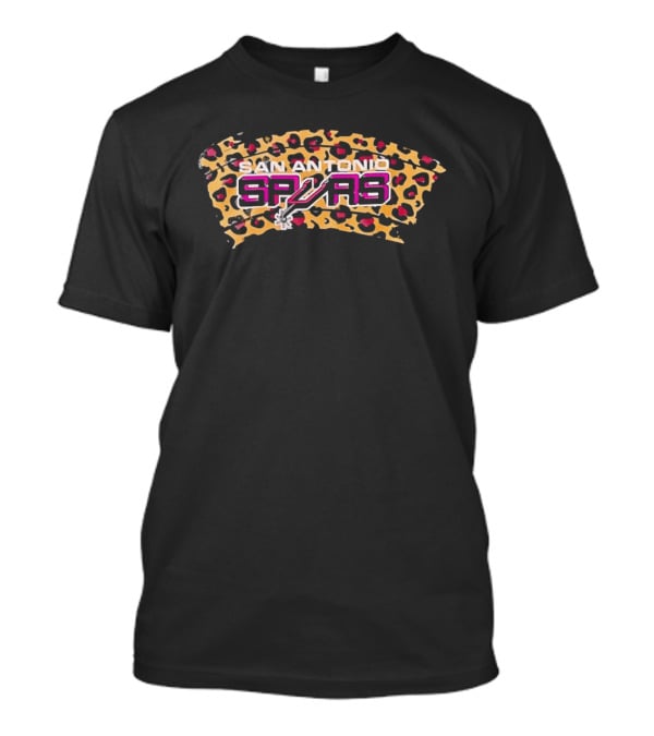 San Antonio Spurs Leopard Print T-Shirt