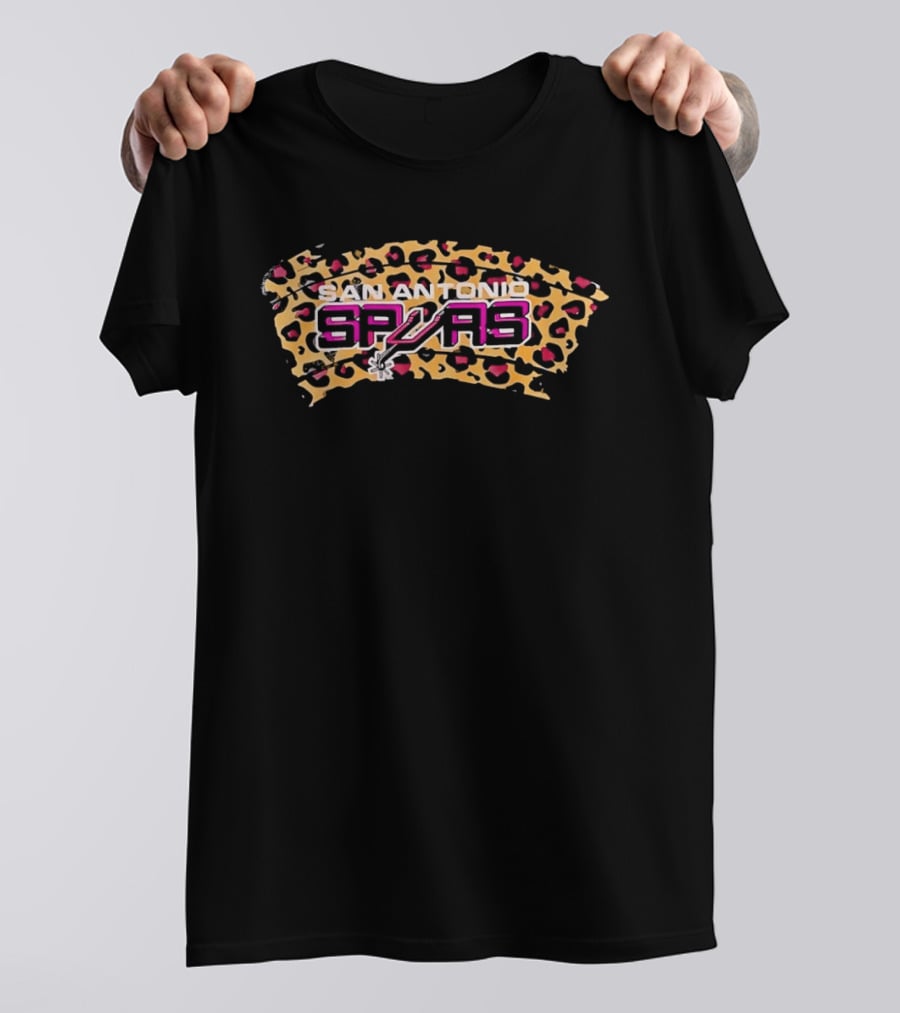 San Antonio Spurs Leopard Print T-Shirt