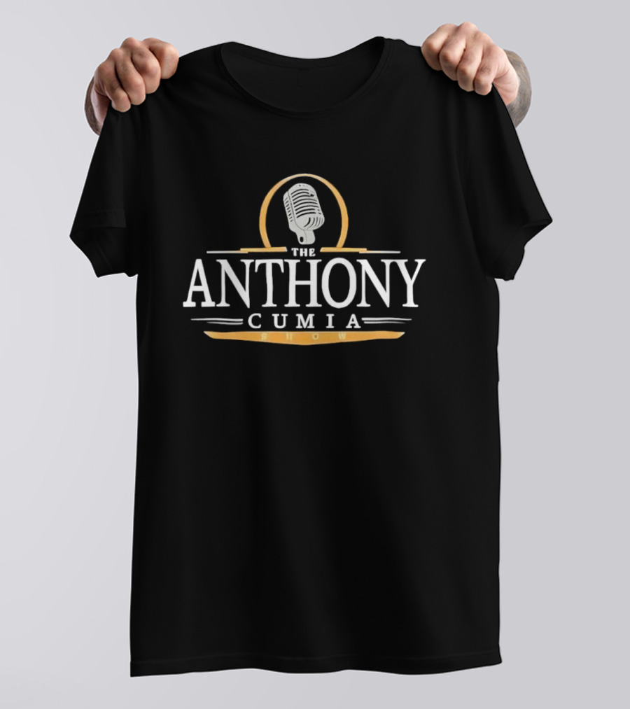 The Anthony Cumia Show Podcast Microphone Emblem Merchandise T-Shirt