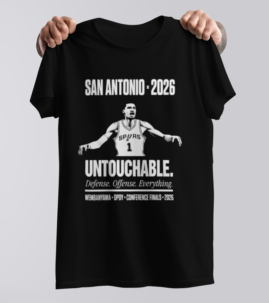 San Antonio 2026 Untouchable Defense Offense Everything Wembanyama Popovich 2025 2026 T-Shirt