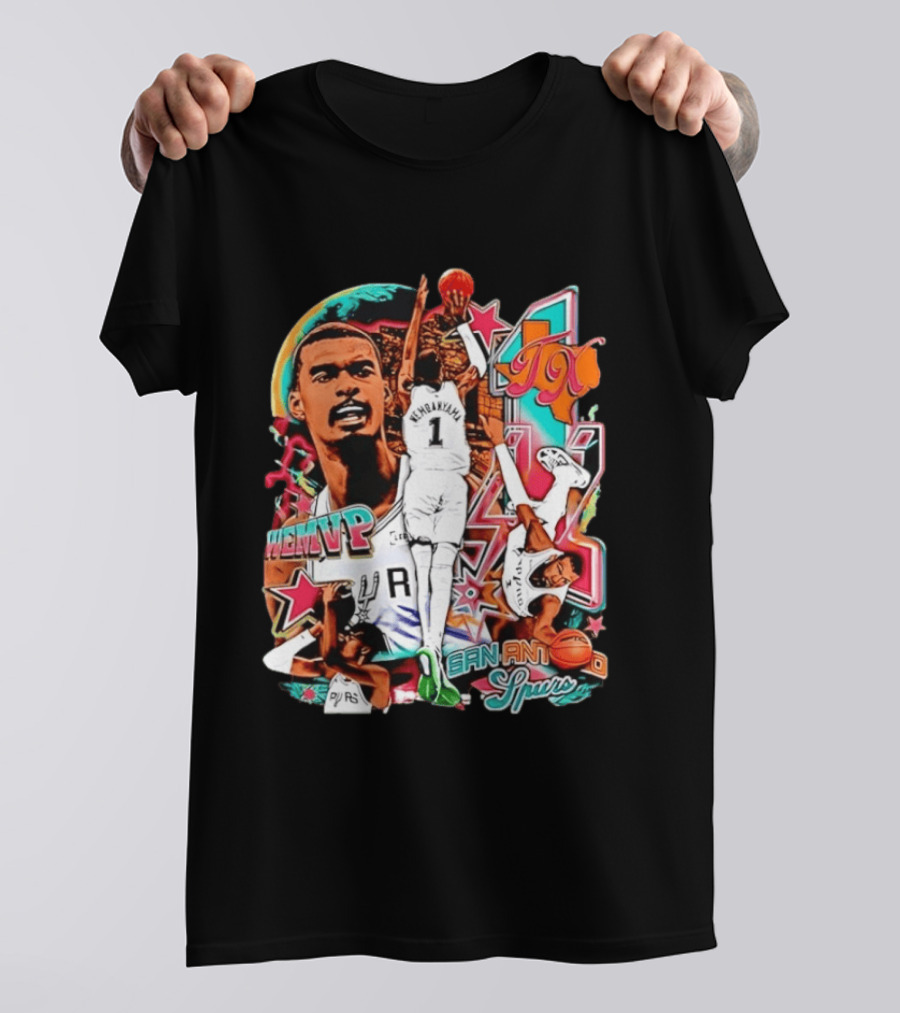 Wembanyama WEMVP San Antonio Spurs Basketball Action TX T-Shirt