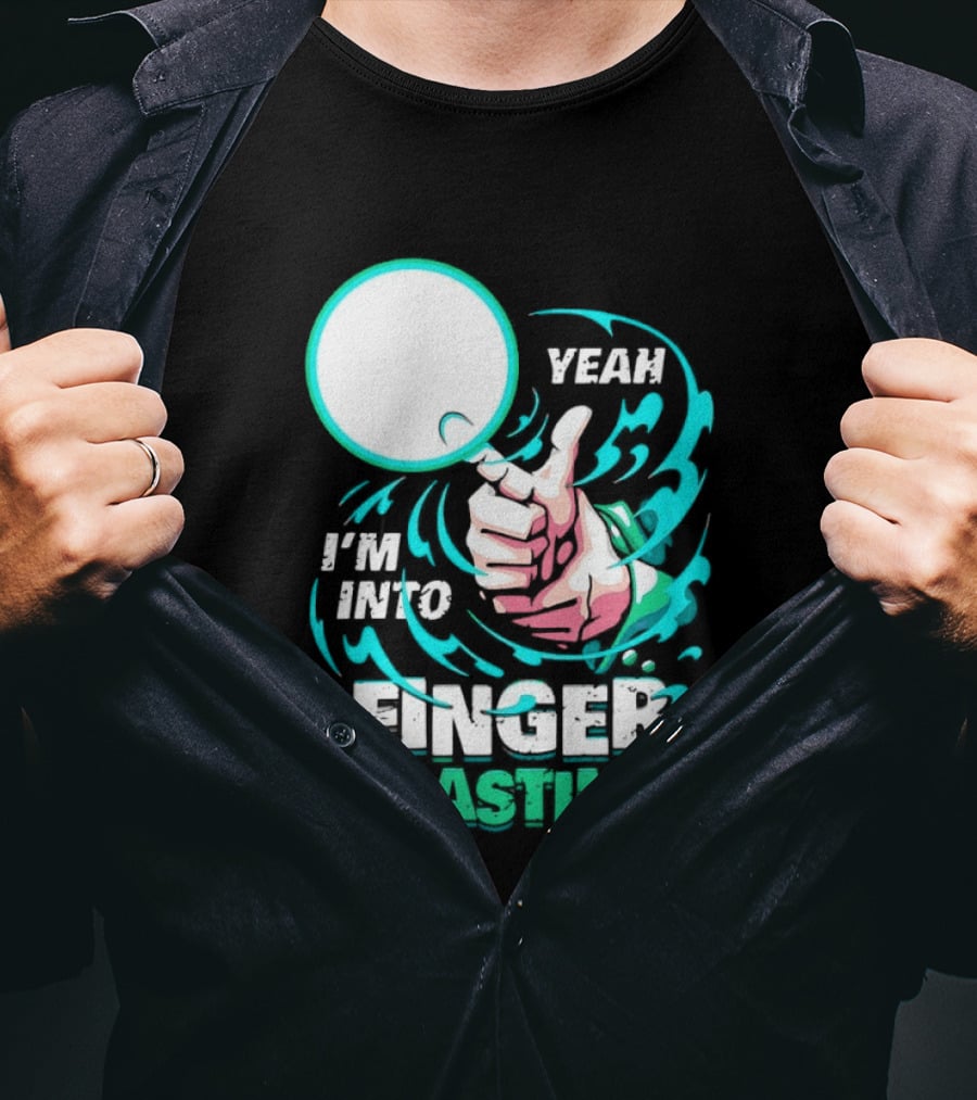 Yeah I Am Into Finger Blasting Cartoon Thumbs Up Spiral T-Shirt