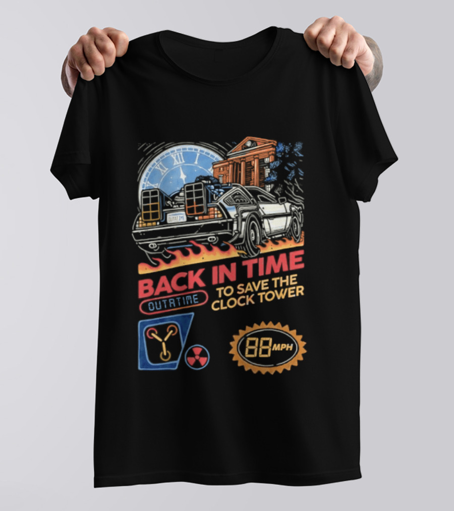 Back In Time Outatime Save The Tower 88mph T-Shirt