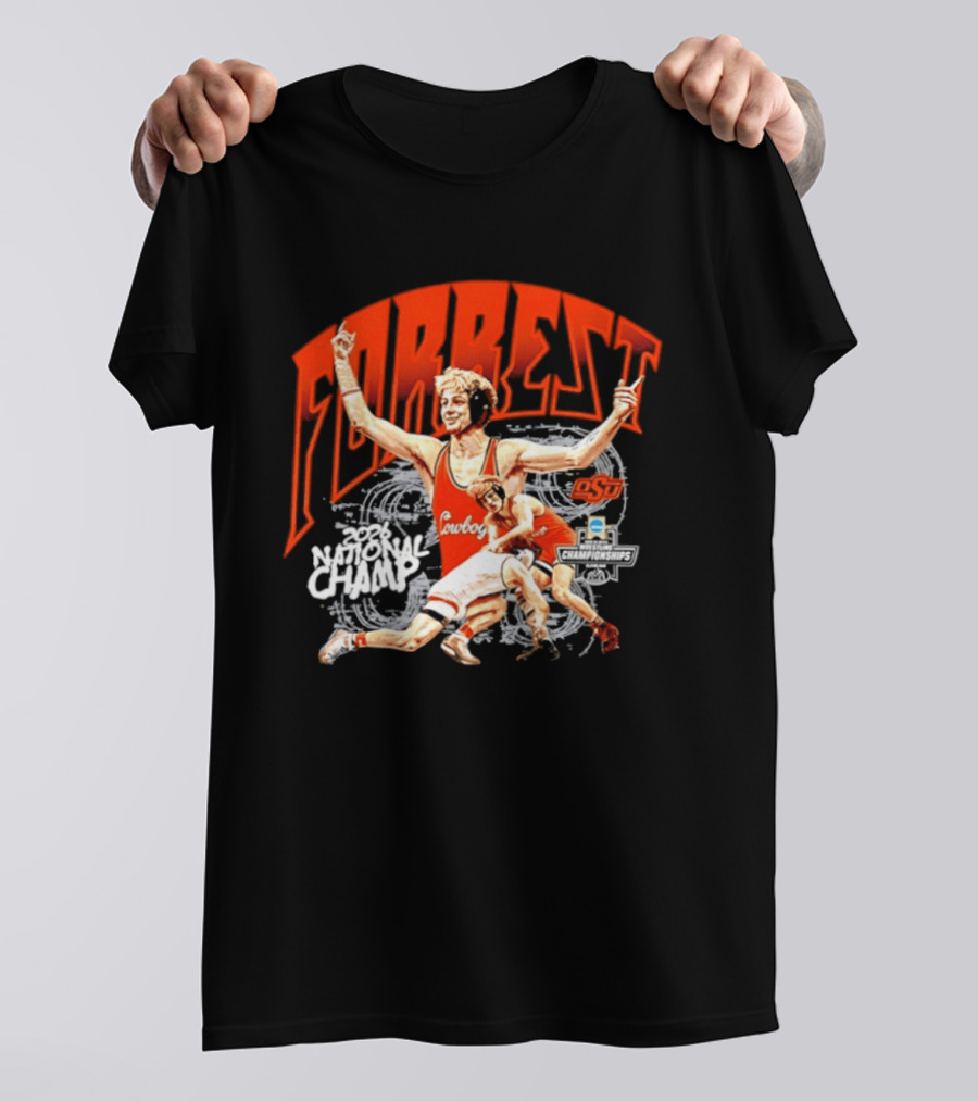 Jax Forrest Oklahoma State Cowboys Wrestling 2026 National Champ T-Shirt