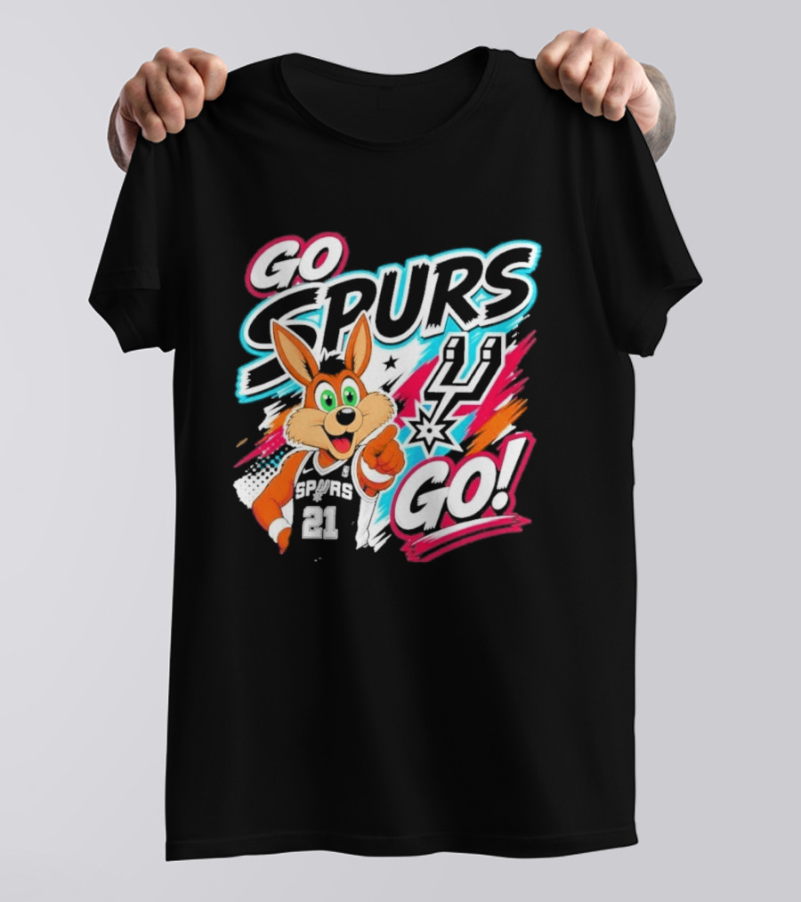Go Spurs Go San Antonio Spurs Coyote Basketball 21 T-Shirt