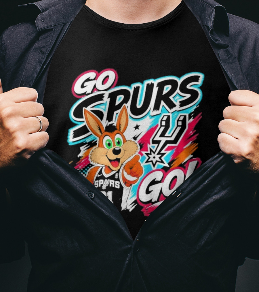 Go Spurs Go San Antonio Spurs Coyote Basketball 21 T-Shirt