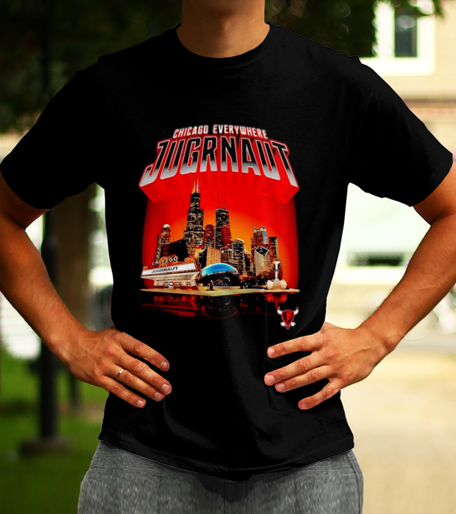 Chicago Everywhere Jugrnaut Skyline Millennium Park T-Shirt