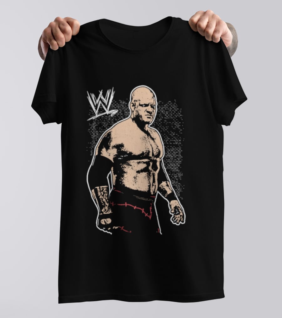 Kane WWE Wrestling Stitched Men's WWE Iconic Fighter T-Shirt