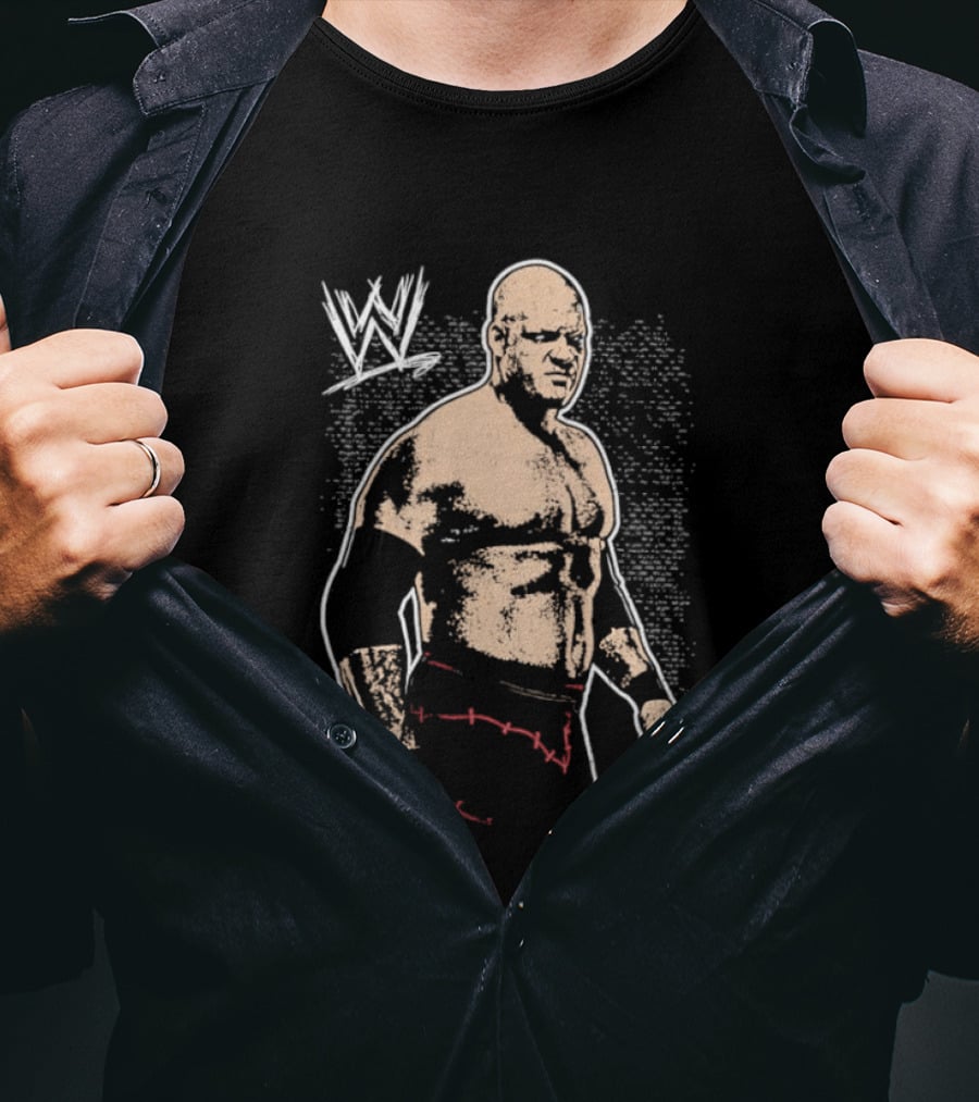 Kane WWE Wrestling Stitched Men's WWE Iconic Fighter T-Shirt