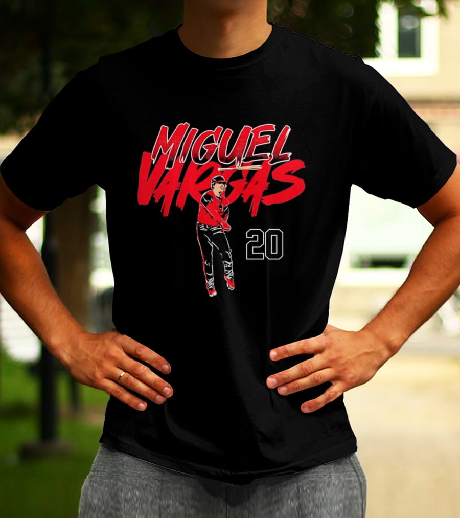 Miguel Vargas 20 MLB Players Association Red Lettering Baseball T-Shirt