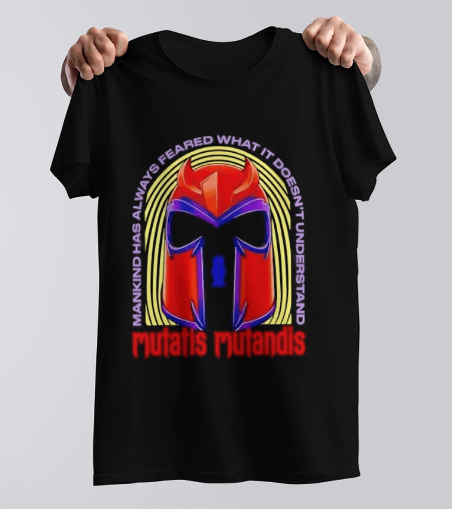 Mutatis Mutandis Mankind Has Always Feared What It Doesn't Understand Red Mask T-Shirt