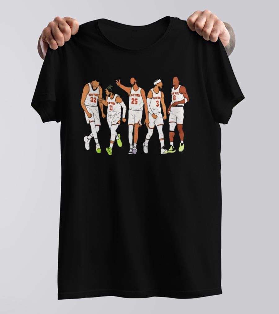New York Knicks NBA Noah Vonleh Jalen Brunson Taj Gibson Josh Hart OG Anunoby Players T-Shirt