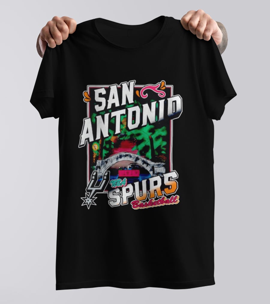 San Antonio Spurs River Walk NBA Basketball T-Shirt