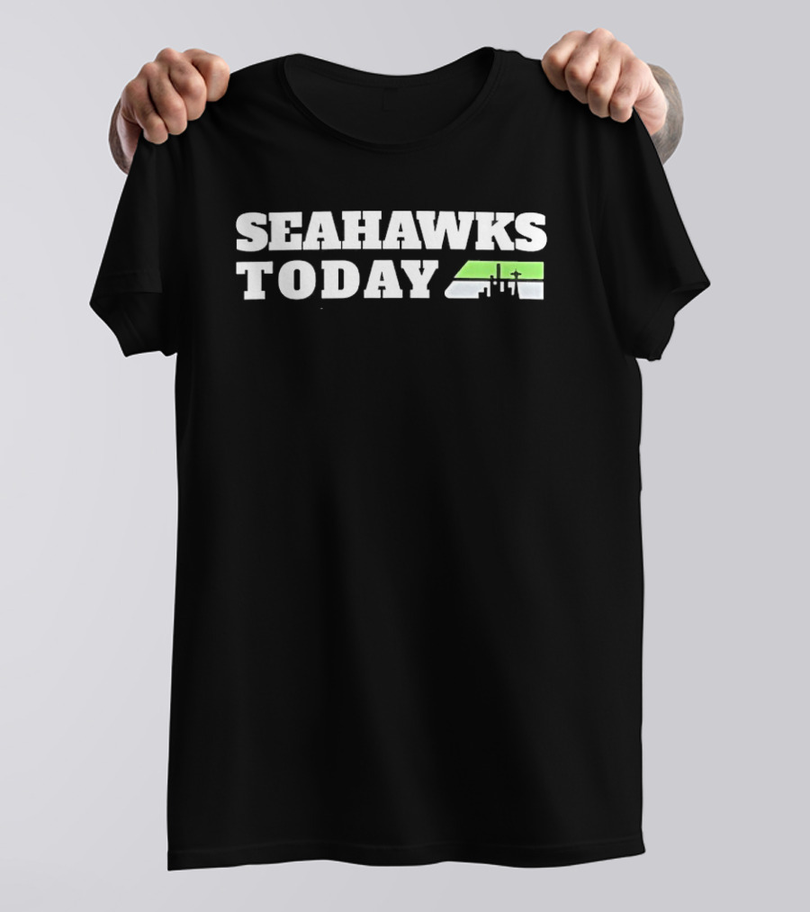 Seattle Seahawks Today Skyline Green T-Shirt