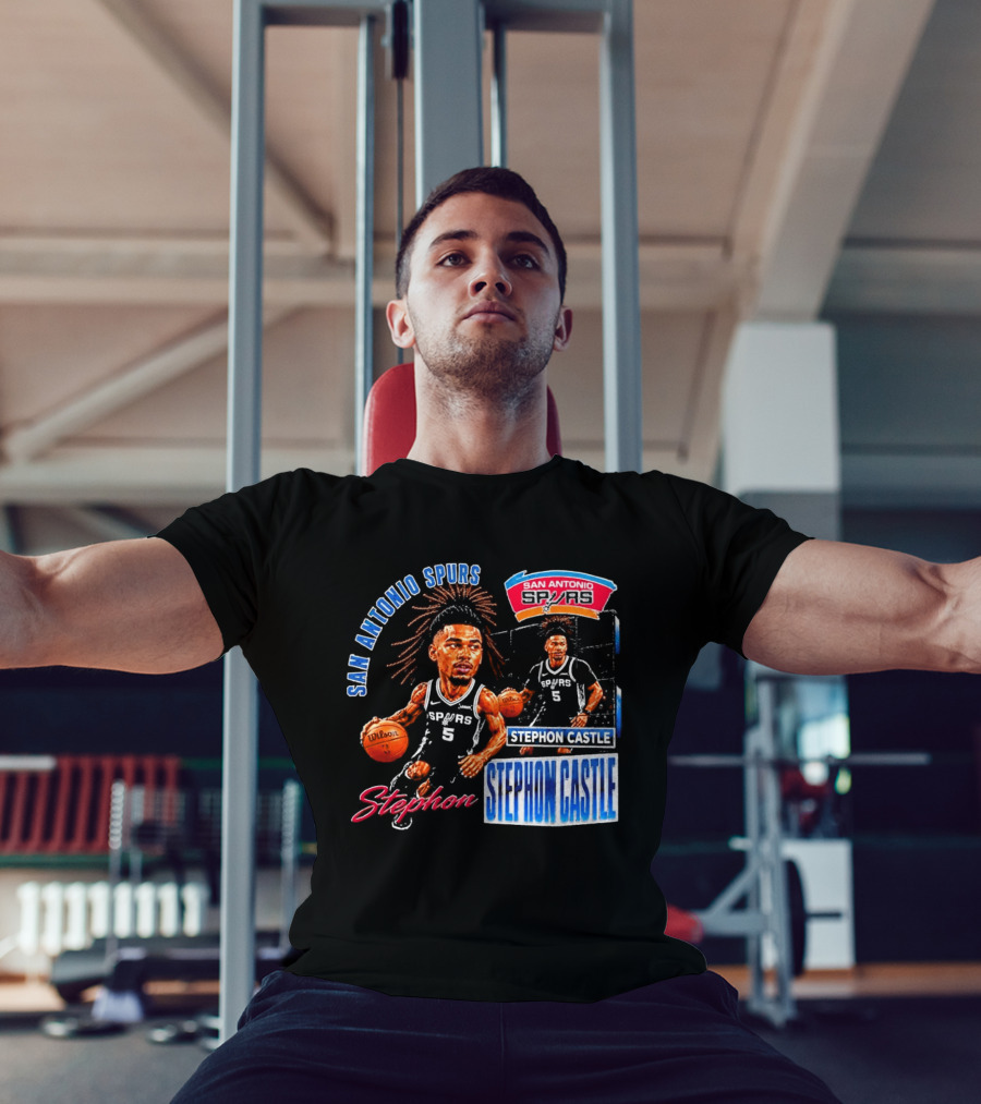 San Antonio Spurs Stephon Castle 90s Bootleg T-Shirt