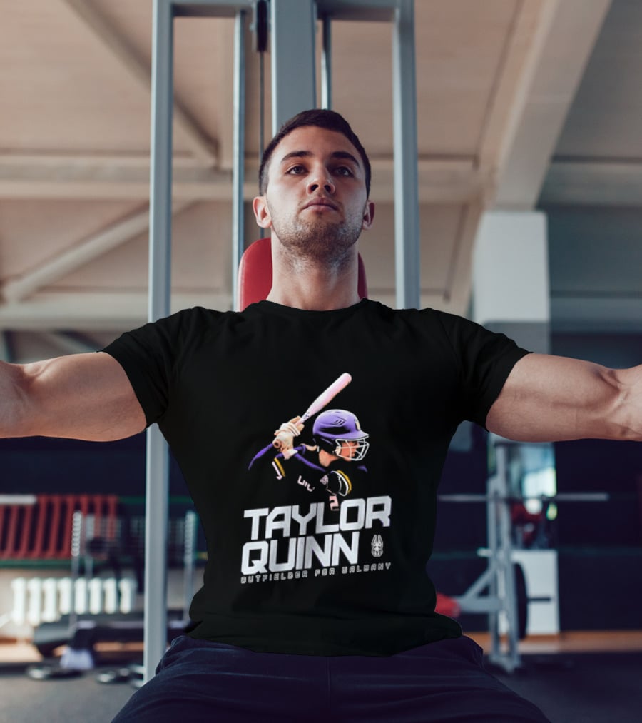 Taylor Quinn UAlbany Outfielder Baseball Sports T-Shirt
