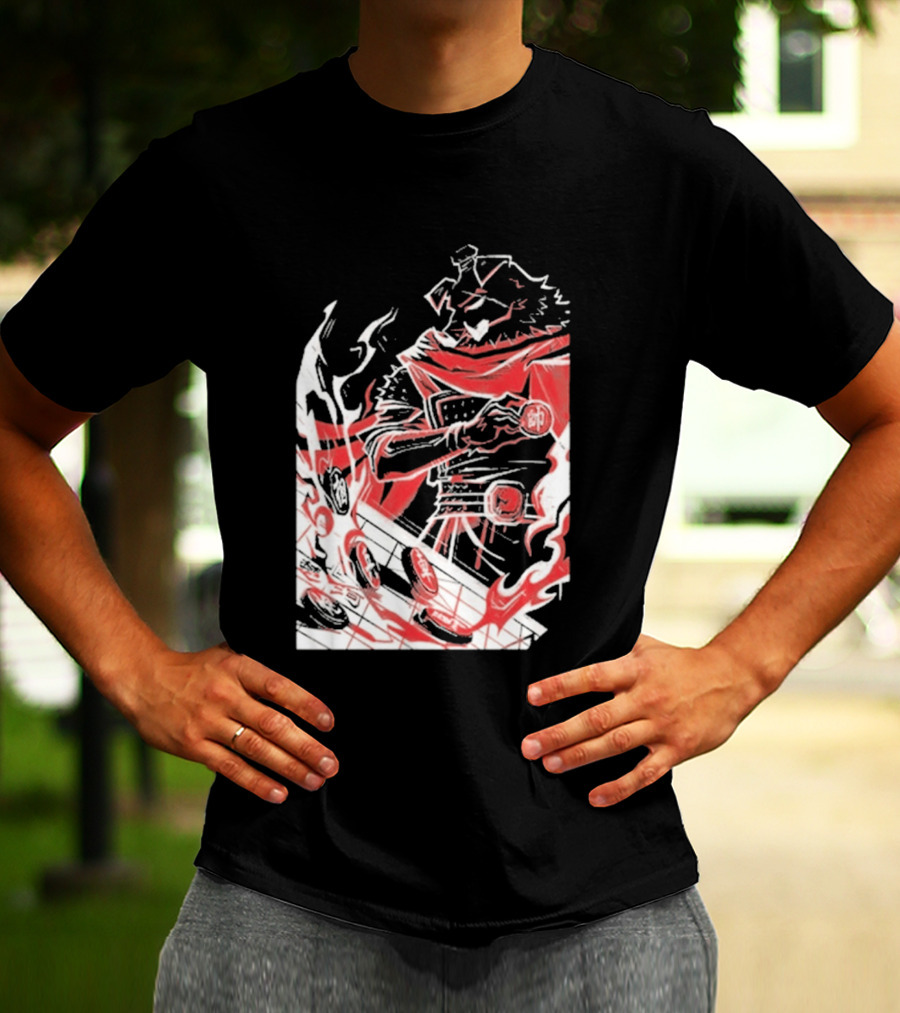 Technoblade Of War Gamer Tribute Epic Medieval Style Scarf And Flames T-Shirt