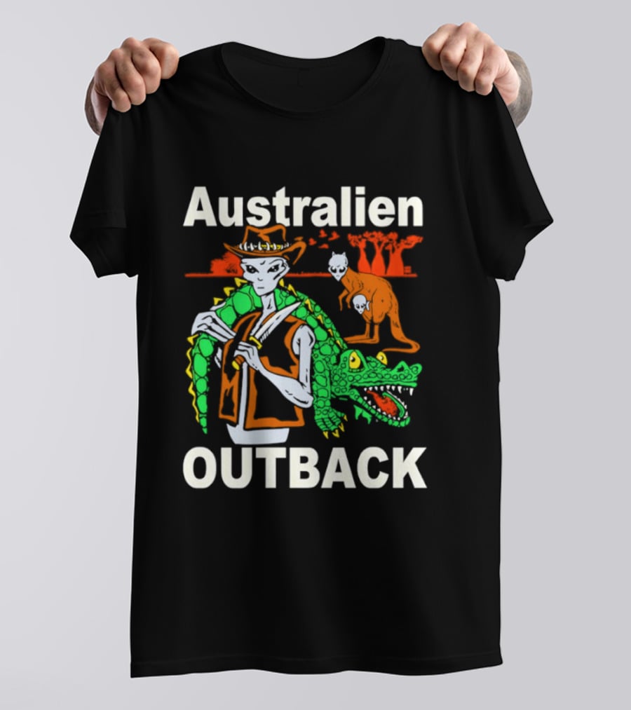 Australien Outback Alien Crocodile Adventure T-Shirt
