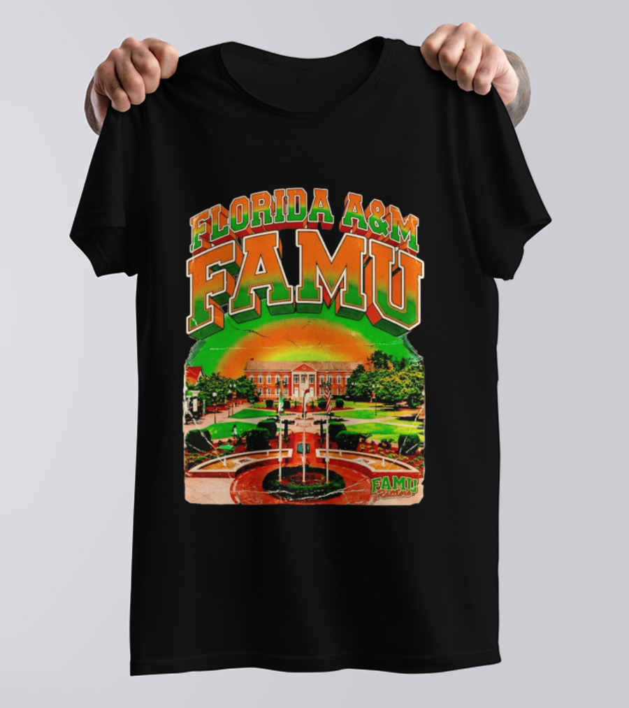 Florida A&M FAMU Rattlers Lee Hall Campus Landmark T-Shirt