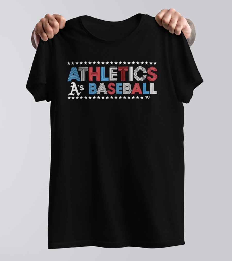 Athletics A's Baseball Star Spangled Independence Day T-Shirt