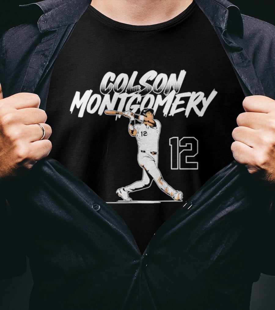 Colson Montgomery Chicago White Sox Slugger Swing 12 T-Shirt