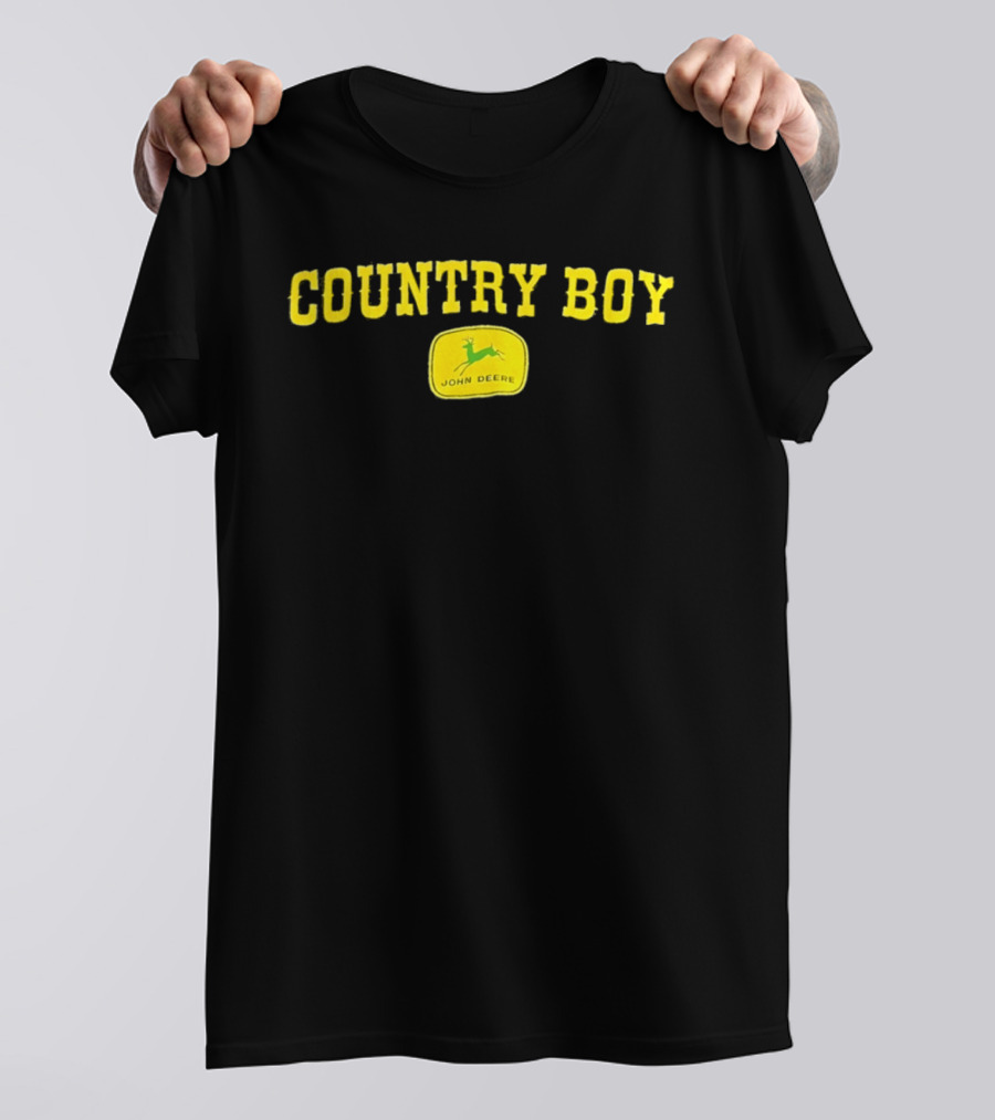 Country Boy John Deere Logo Farming Lifestyle T-Shirt