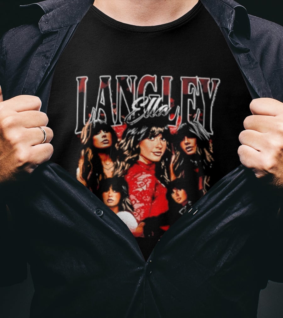 Ella Langley 90s Bootleg Style Retro Portraits T-Shirt