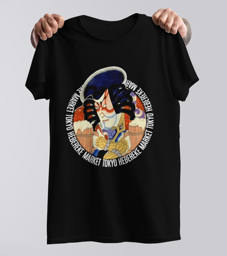 Kabuki Warrior Hebereke Market Tokyo Beer T-Shirt