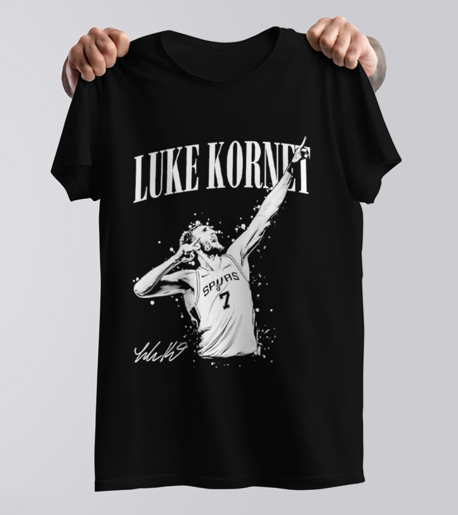 Luke Kornet San Antonio Basketball Number 7 Signature T-Shirt