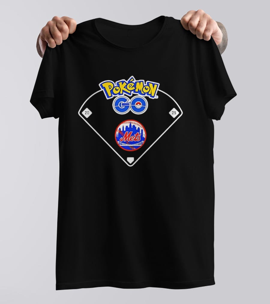 New York Mets Pokémon GO Baseball Diamond T-Shirt
