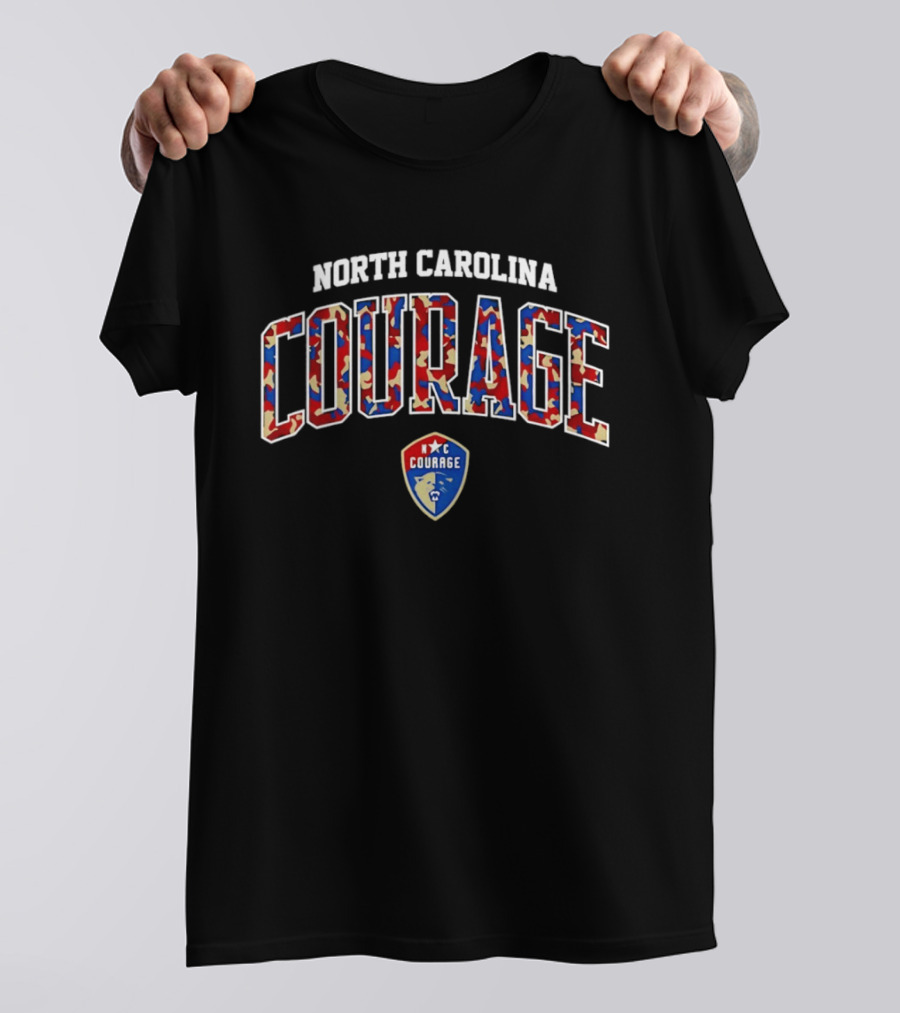 North Carolina Courage Camo Pattern Fan Gear T-Shirt