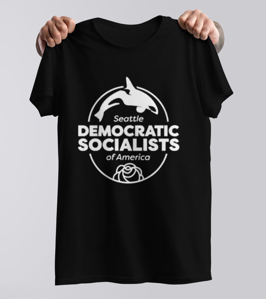 Seattle Democratic Socialists Of America Orca And Rose T-Shirt