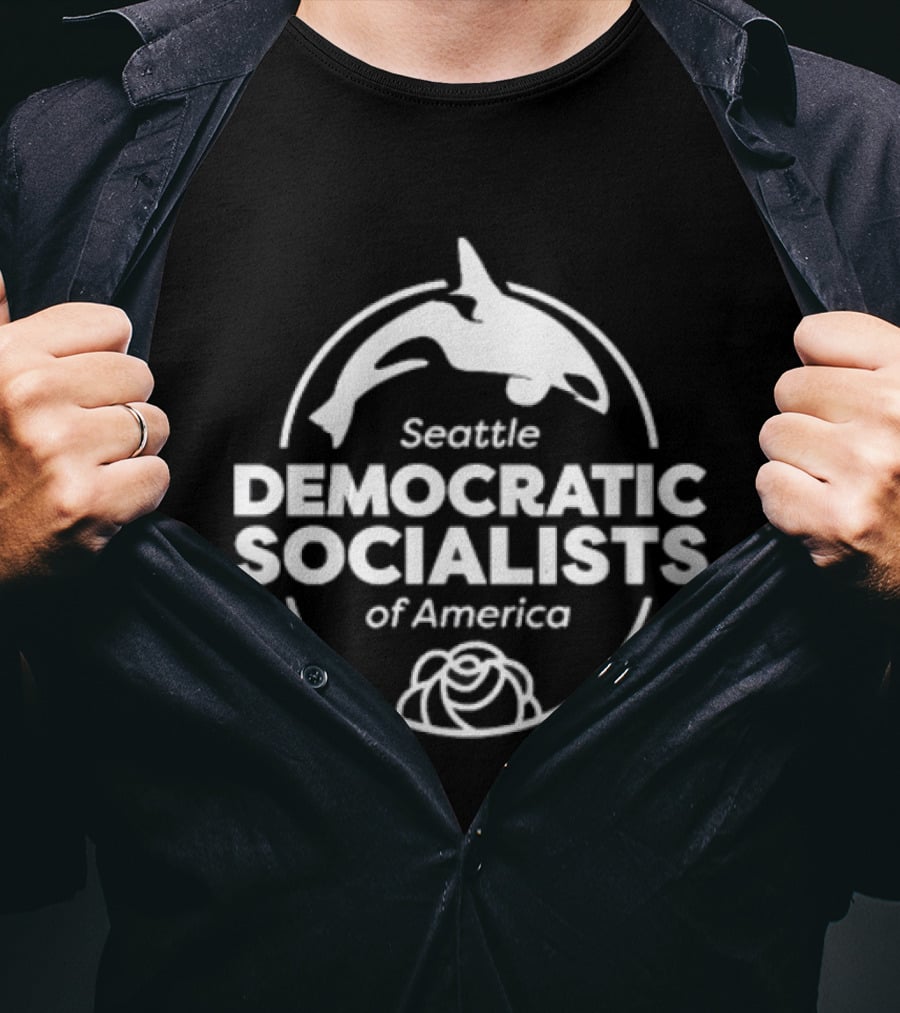 Seattle Democratic Socialists Of America Orca And Rose T-Shirt