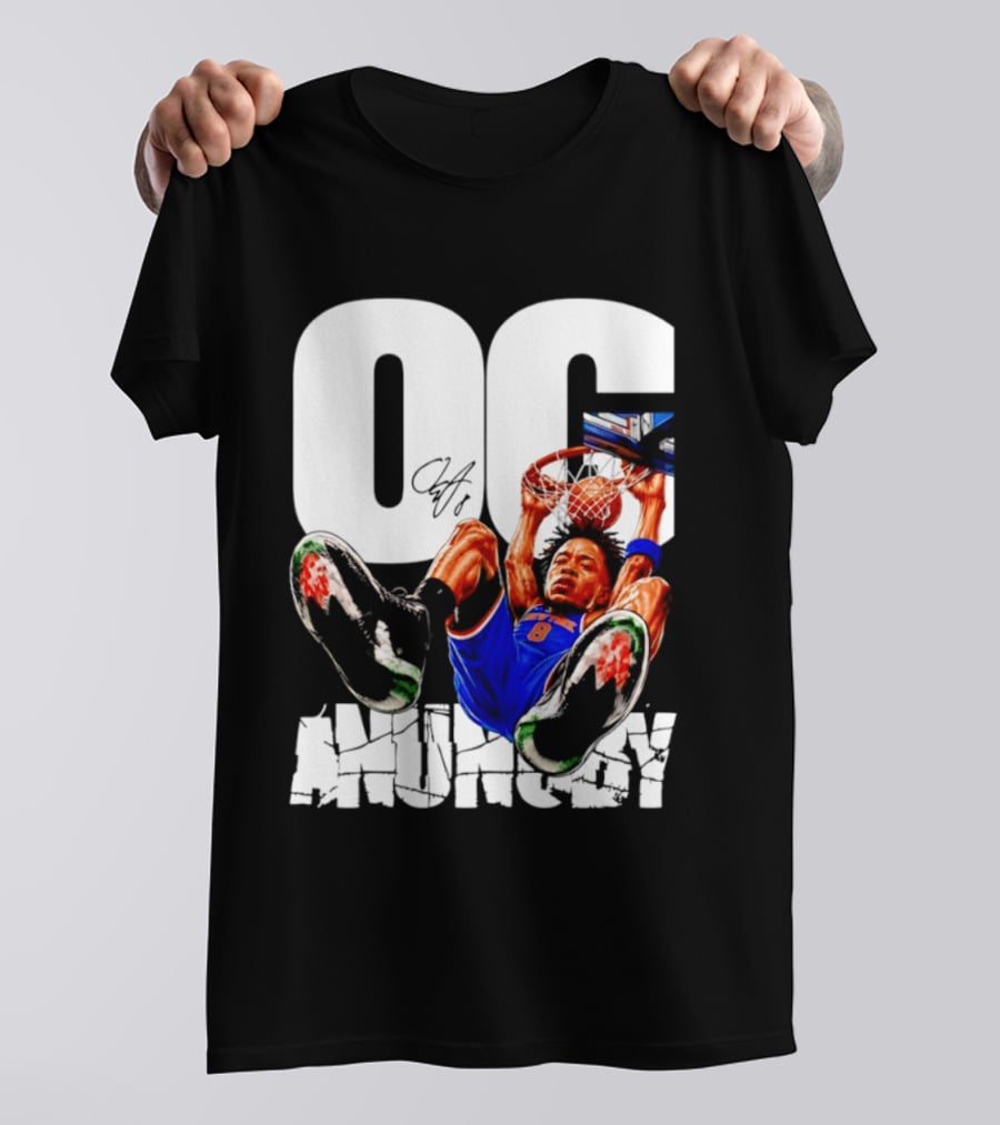 OG Anunoby Dunking New York Knicks Caricature T-Shirt