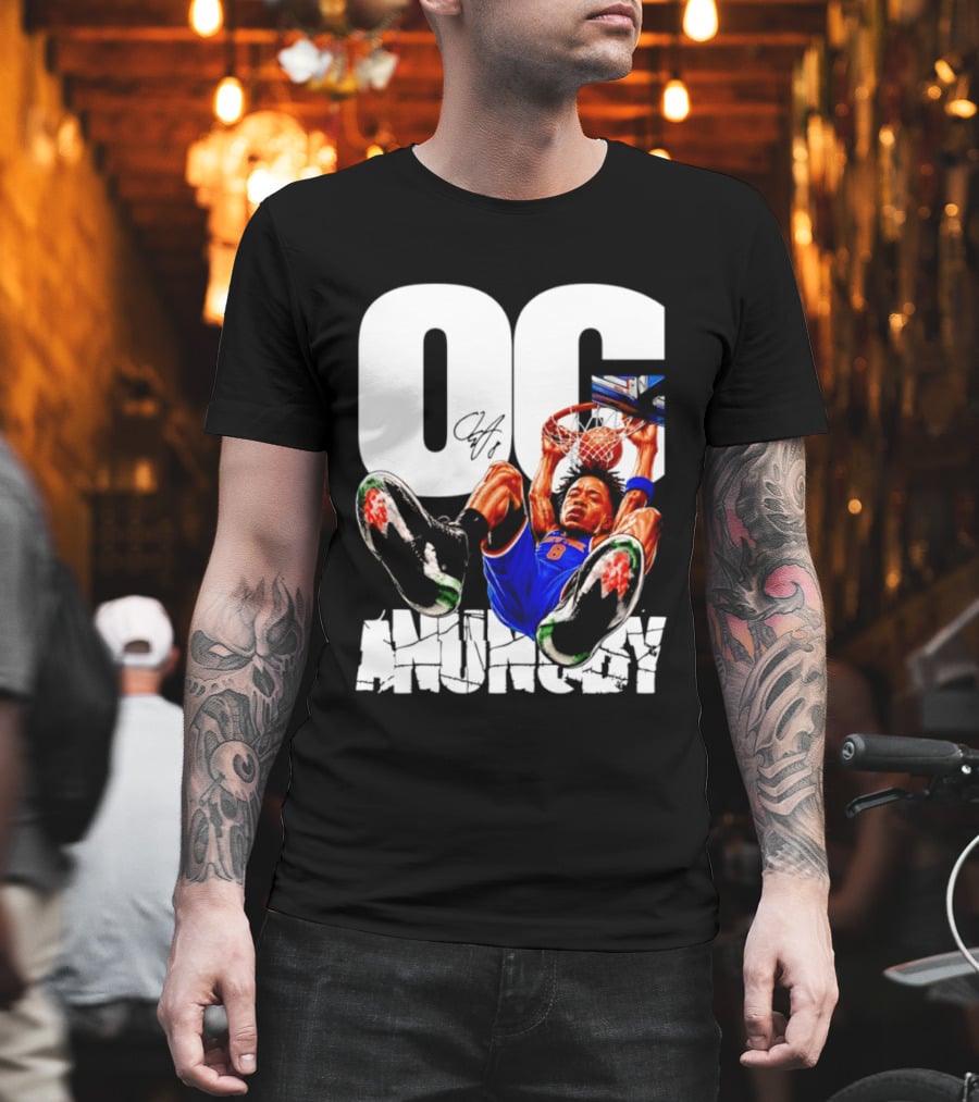OG Anunoby Dunking New York Knicks Caricature T-Shirt