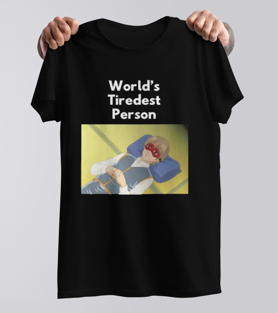 Okita Sougo World's Tiredest Person Anime Character Relaxing T-Shirt