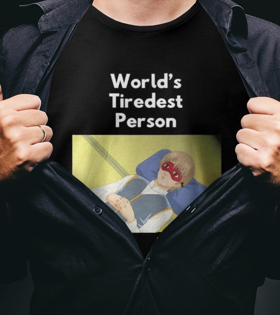 Okita Sougo World's Tiredest Person Anime Character Relaxing T-Shirt