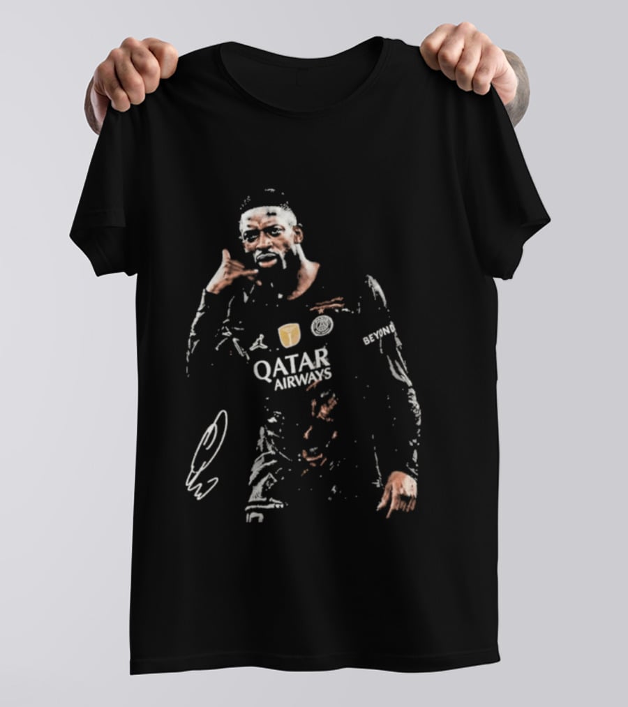 Ousmane Dembele Dialed In Qatar Airways T-Shirt
