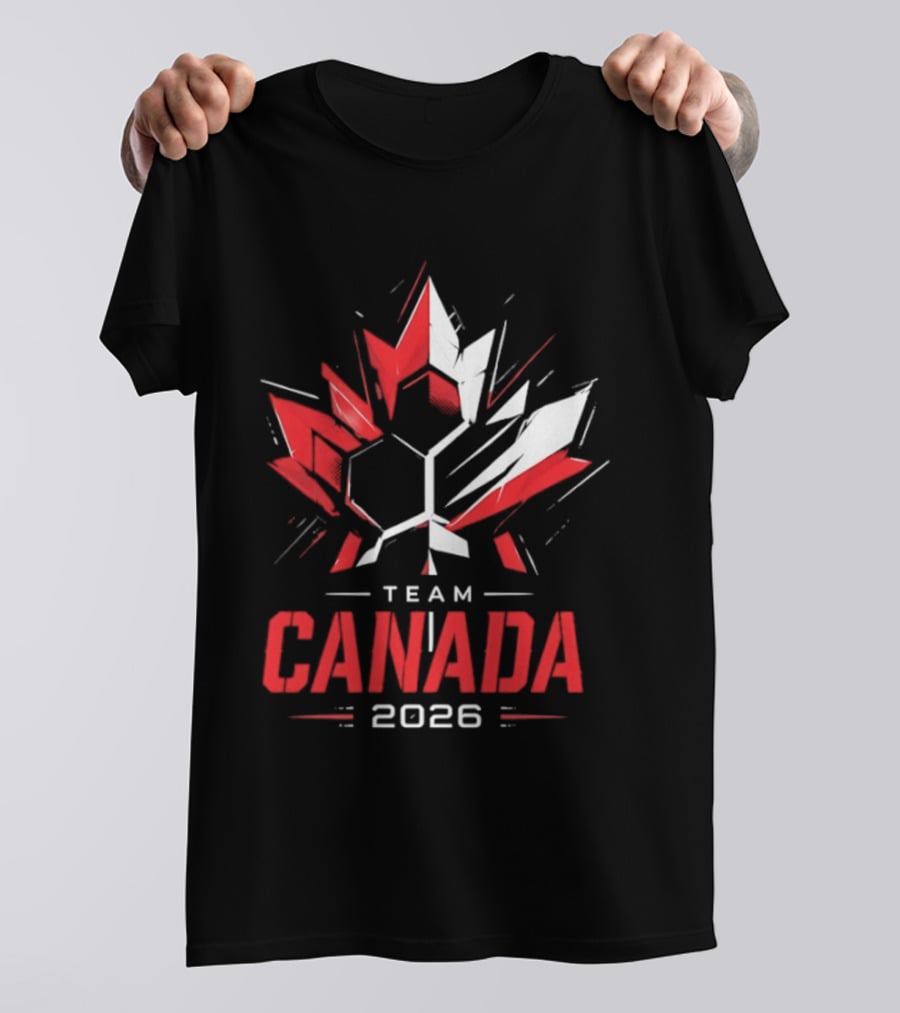 Team Canada 2026 Maple Leaf Geometric Sport Team Canada 2026 T-Shirt