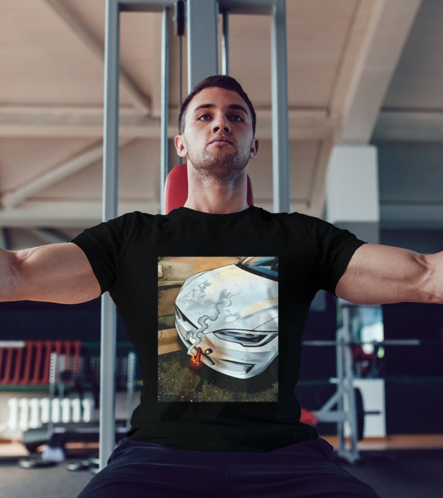 Tesla Car Smoking Light It Up T-Shirt