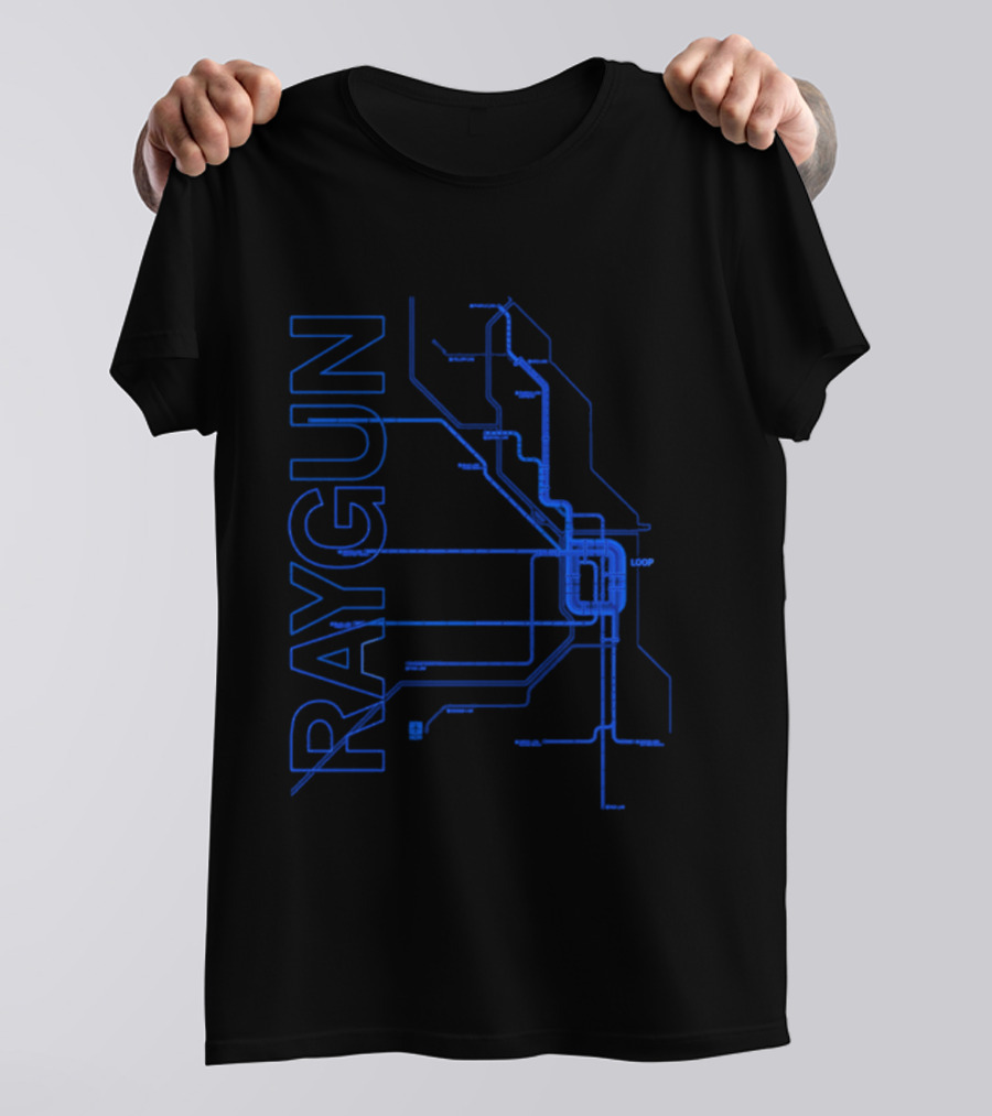 RAYGUN Chicago L Train Map T-Shirt