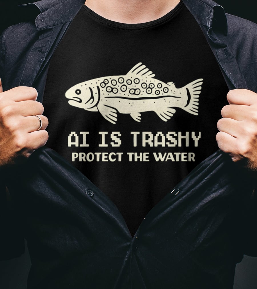 AI Is Trashy Protect The Water Fish Conservation T-Shirt