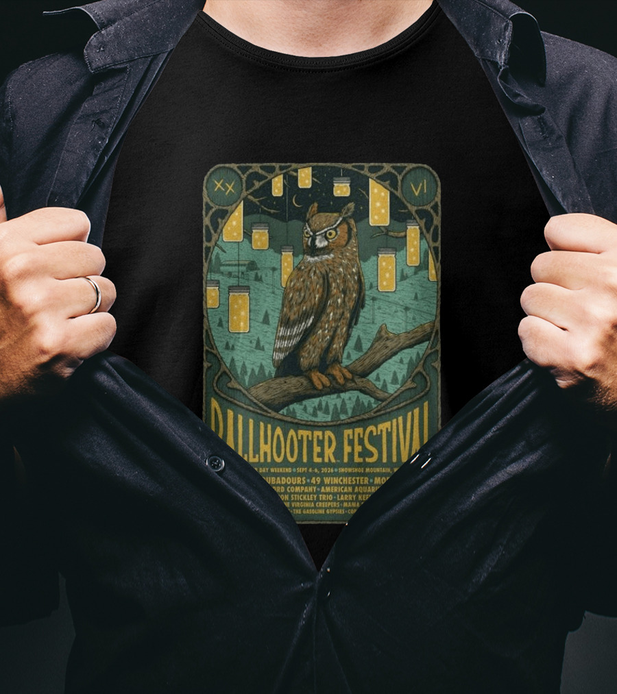 Ballhooter Festival Snowshoe Mountain 2026 Owl Lanterns Turnpike Troubadours Morgan Wade Labor Day Weekend T-Shirt
